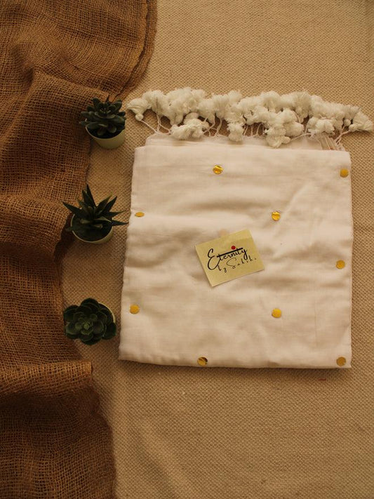 White Impression Saree - Eternity by Sakshi