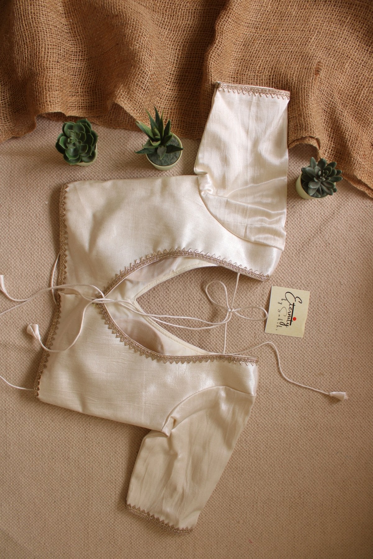 White Radhika Blouse - Eternity by Sakshi