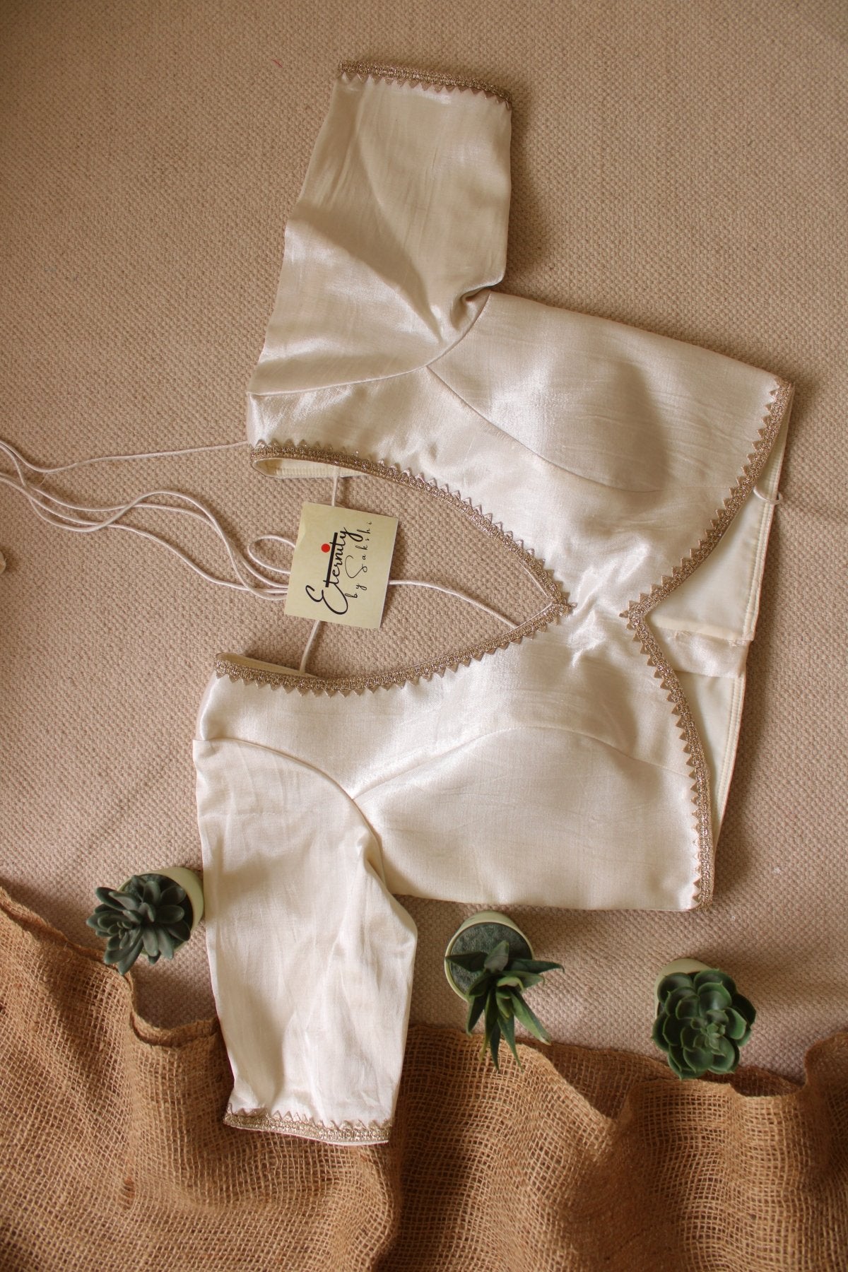 White Radhika Blouse - Eternity by Sakshi