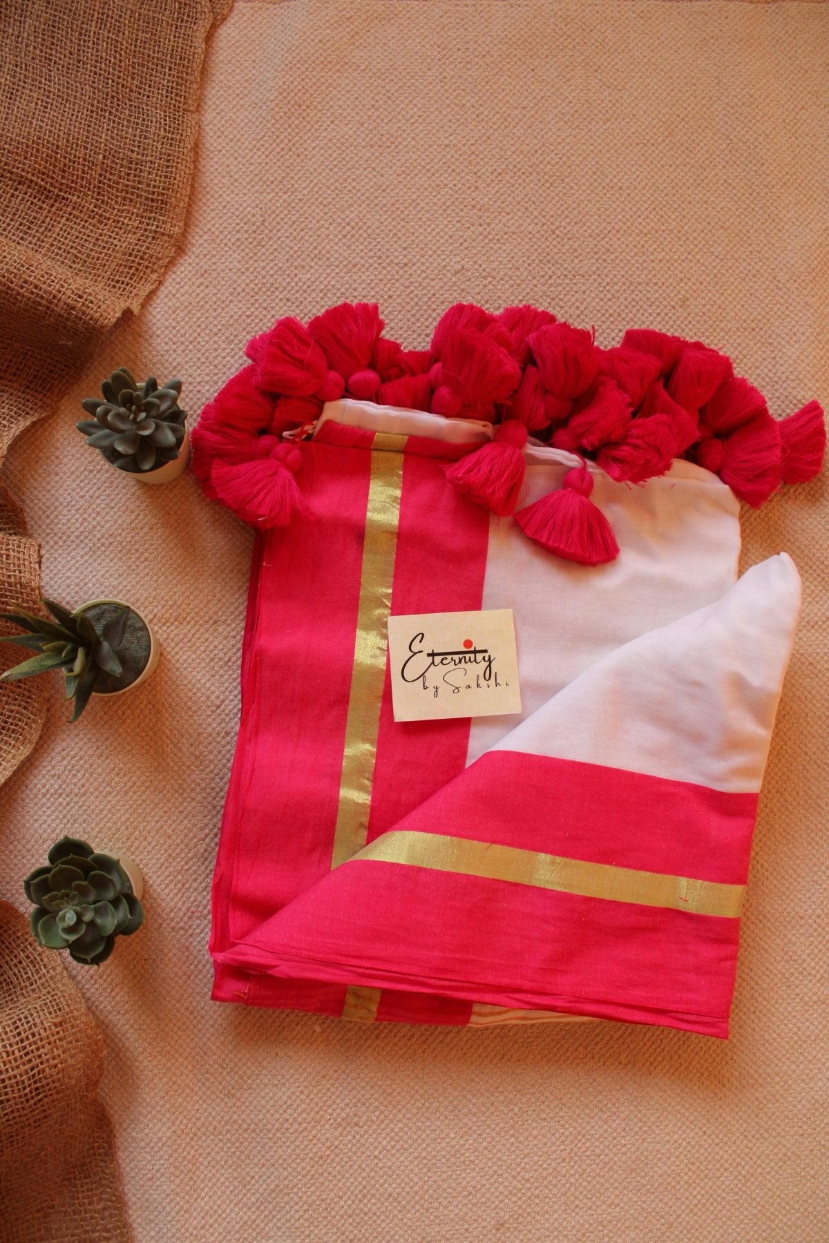 White Rang Saree - Eternity by Sakshi