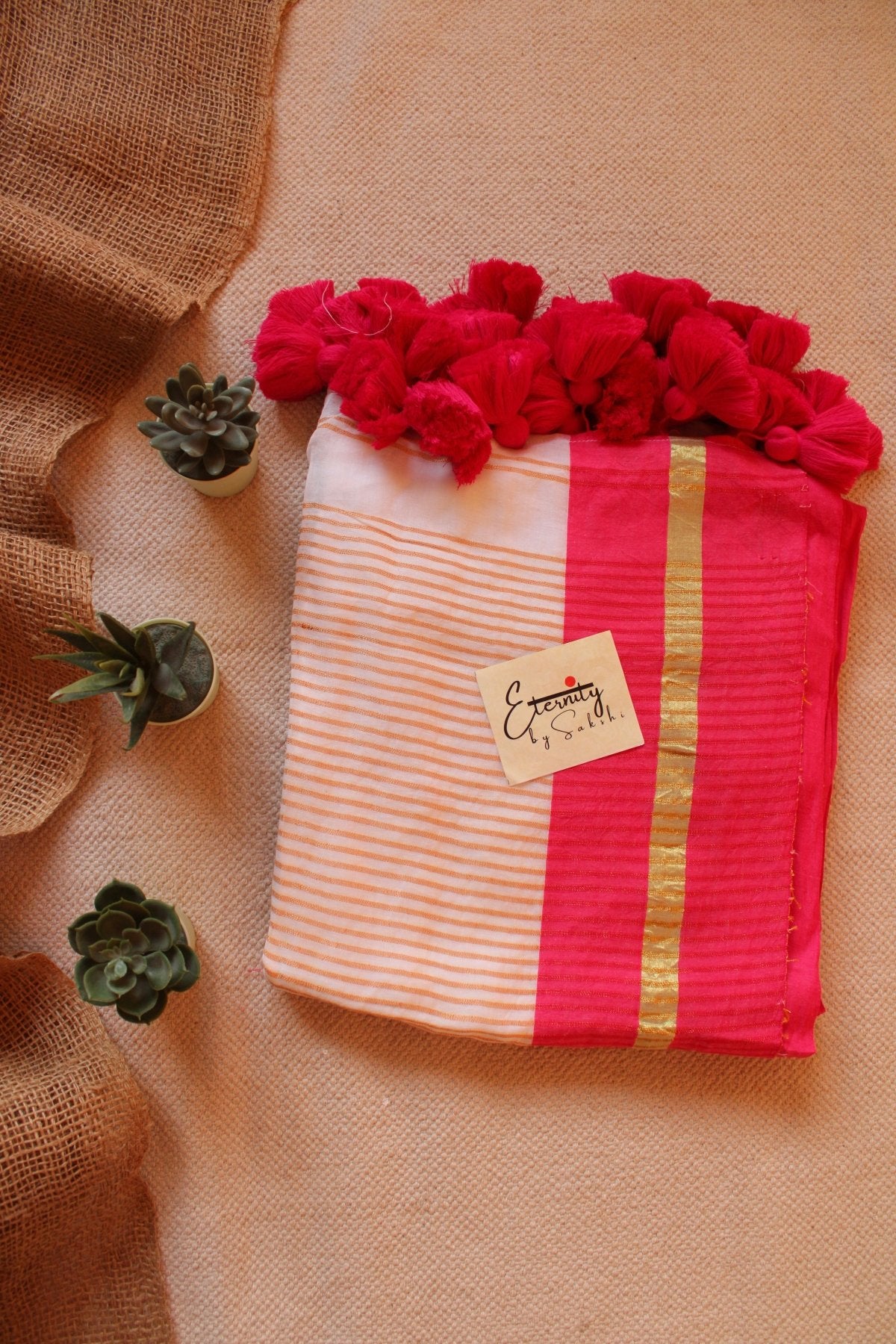 White Rang Saree - Eternity by Sakshi
