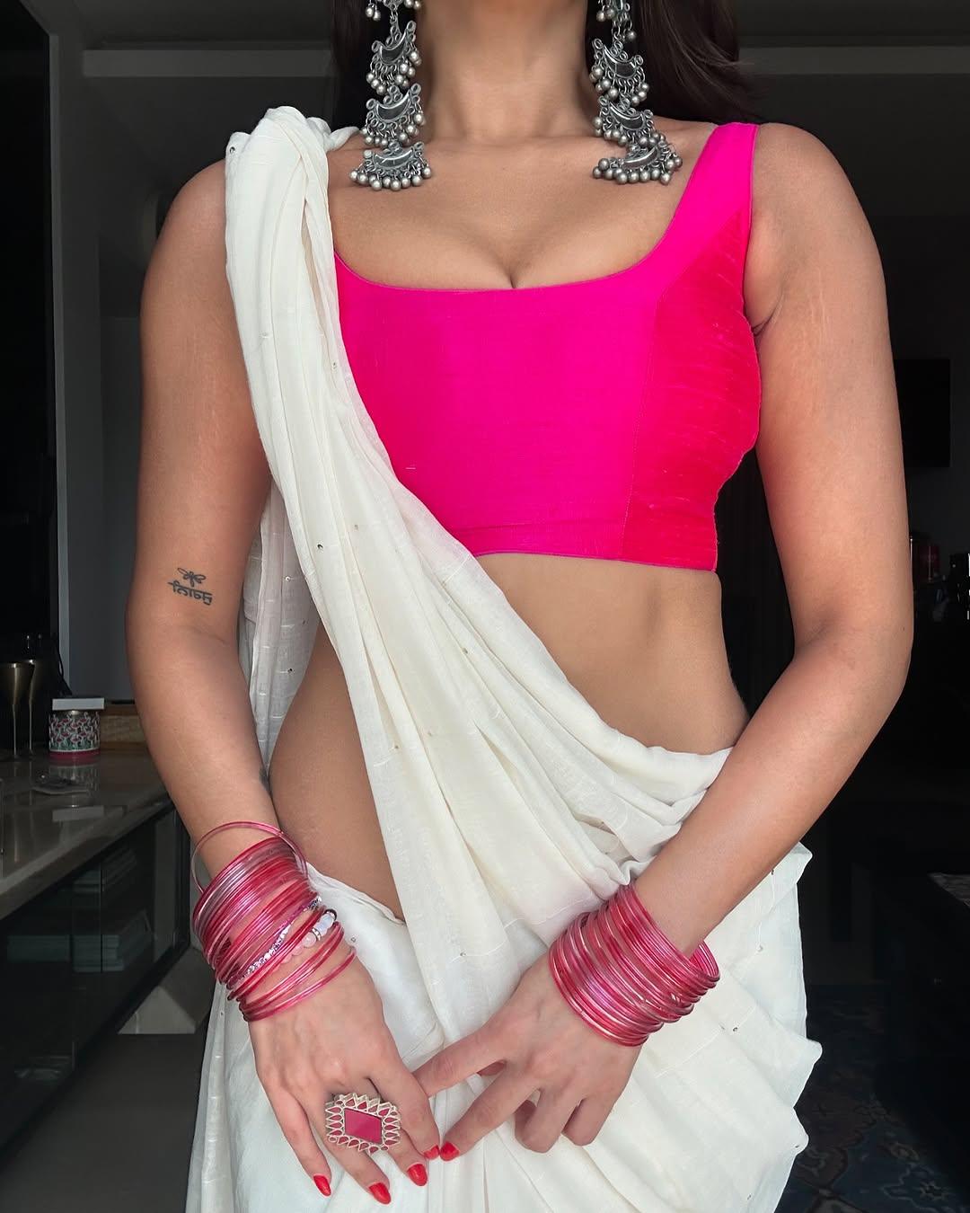 White Tara Saree - Eternity by Sakshi