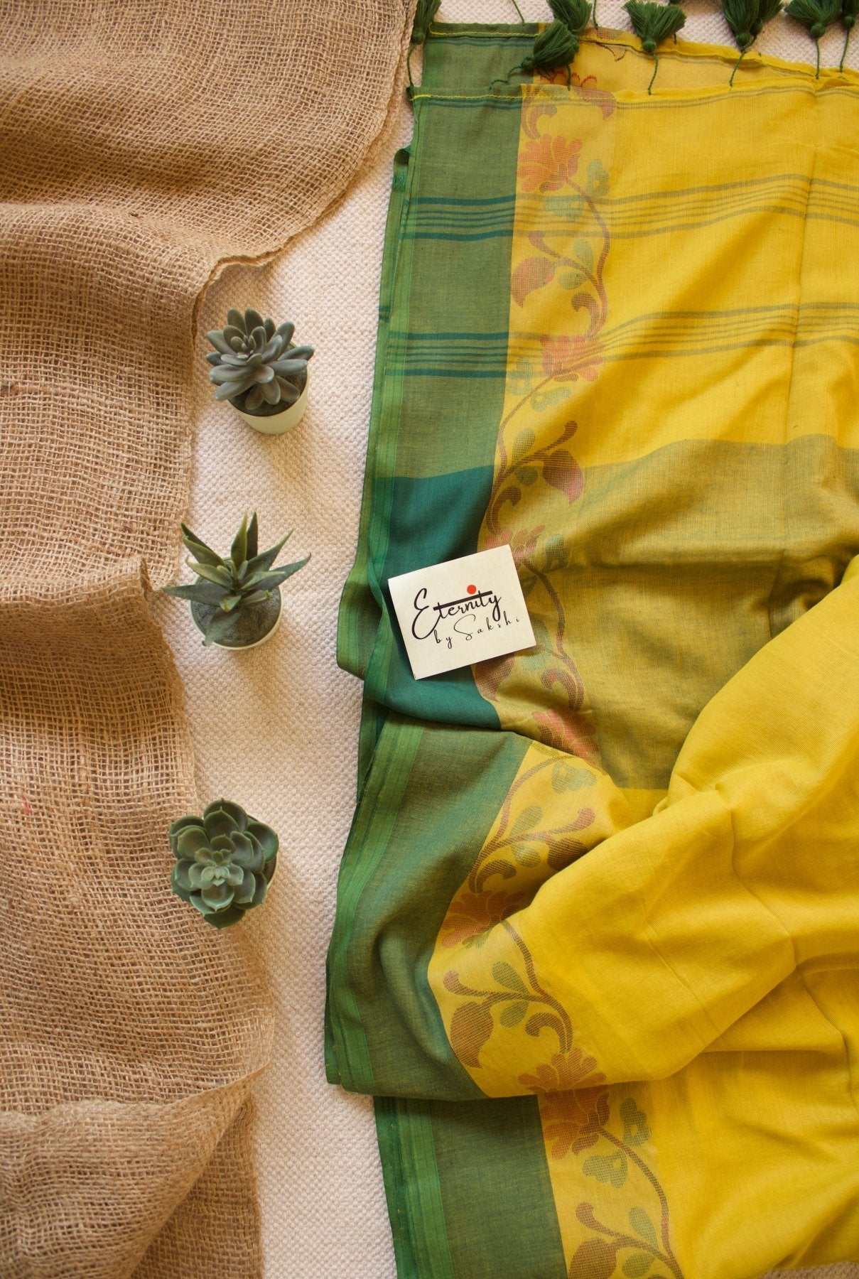 Yellow Mohe Saree - Eternity by Sakshi