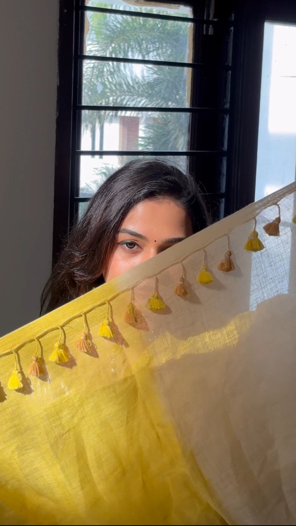 Yellow Ombre Saree - Eternity by Sakshi