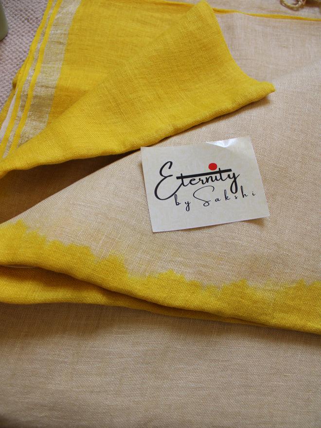 Yellow Ombre Saree - Eternity by Sakshi