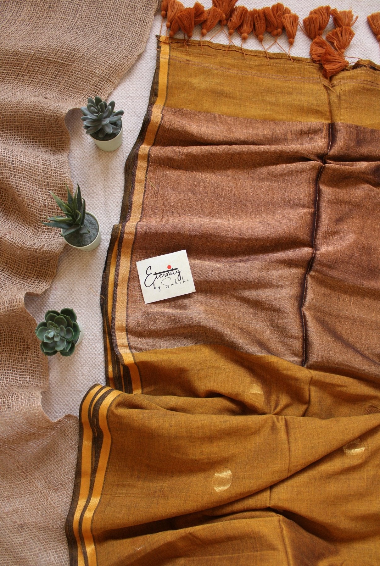 Yellow Polka Saree - Eternity by Sakshi