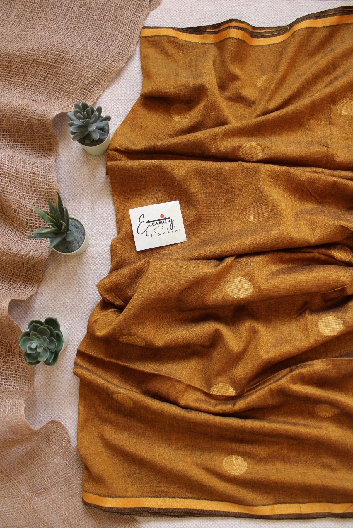 Yellow Polka Saree - Eternity by Sakshi
