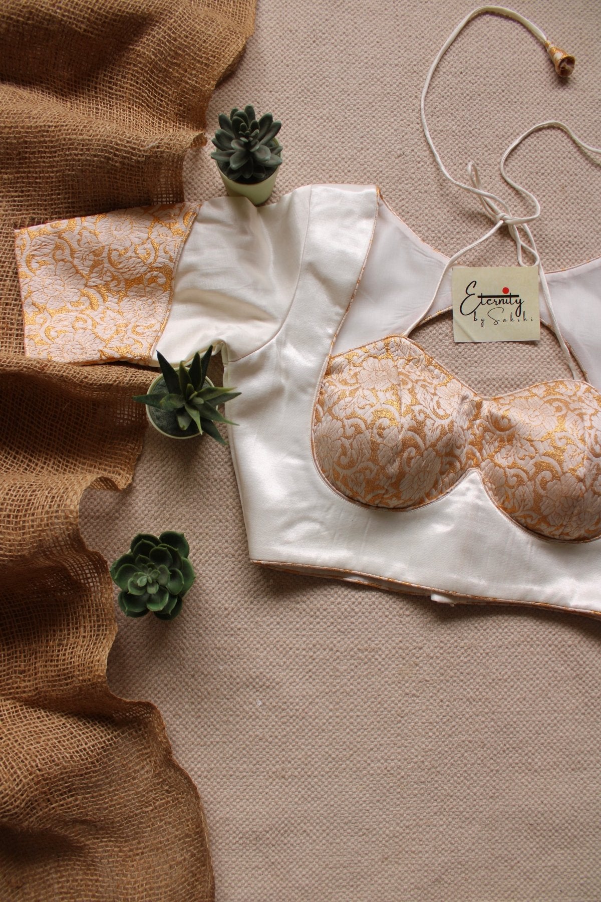 White Glam Blouse - Eternity by Sakshi