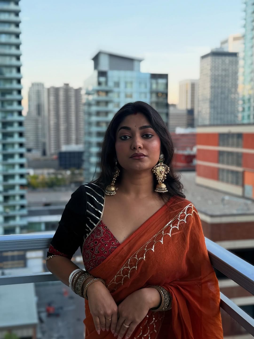 Carrot Roshni Saree - Eternity by Sakshi