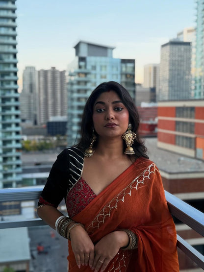 Carrot Roshni Saree - Eternity by Sakshi