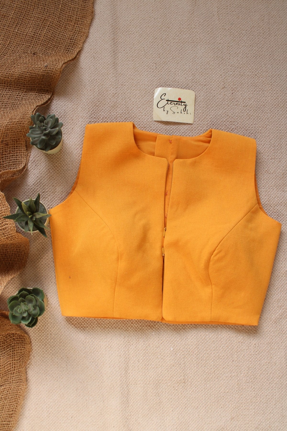 Mustard Double Zip Mood Blouse - Eternity by Sakshi