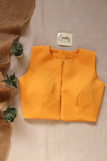 Mustard Double Zip Mood Blouse - Eternity by Sakshi