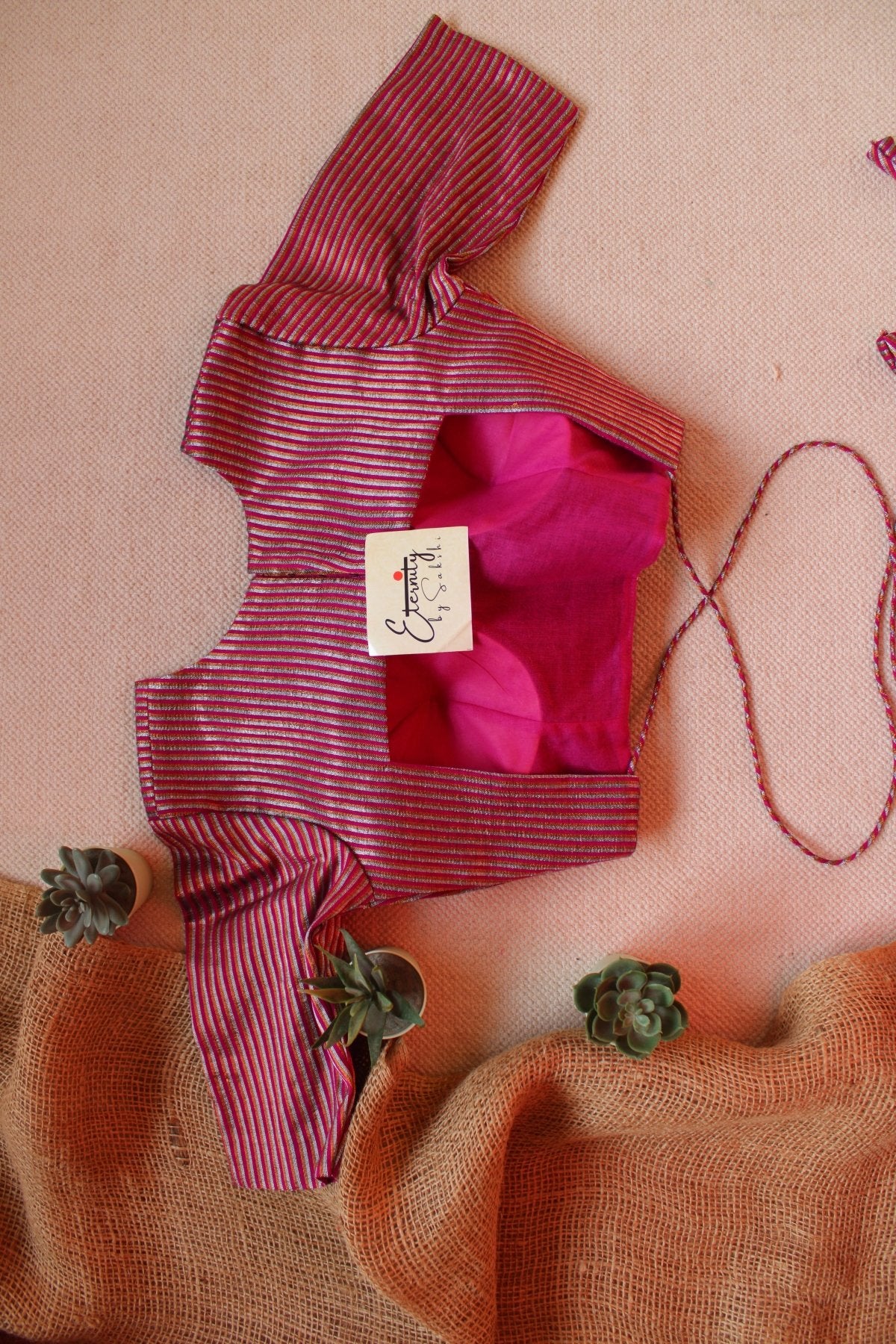 Pink Rimjhim Blouse - Eternity by Sakshi