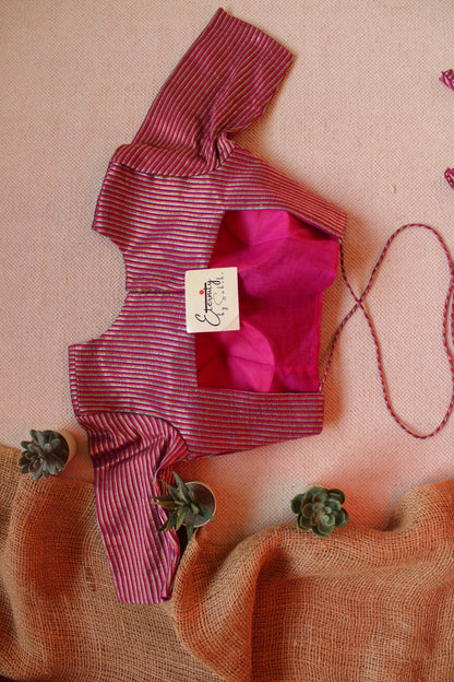 Pink Rimjhim Blouse - Eternity by Sakshi