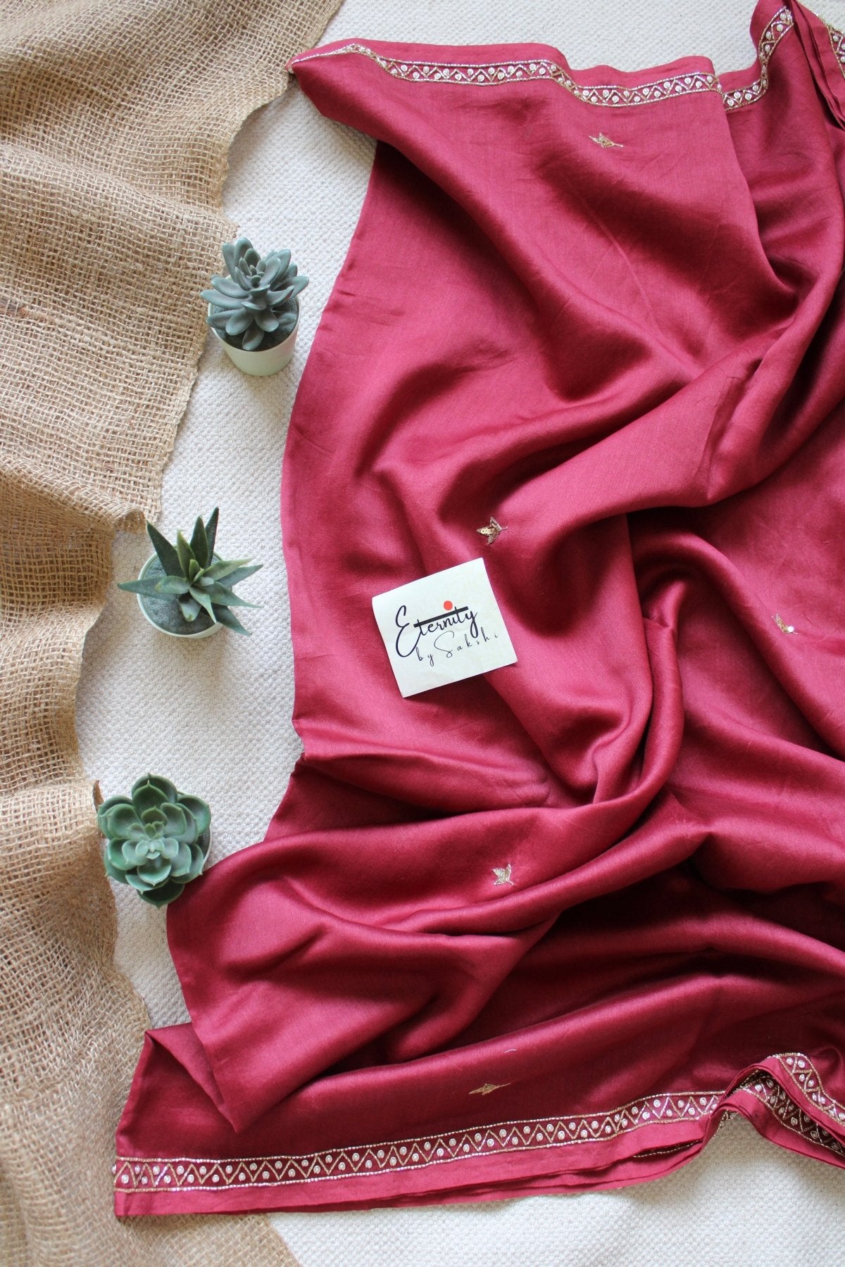 Maroon Nazrana Saree - Eternity by Sakshi