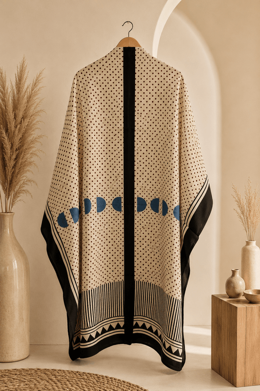 Kaftan Fabric Vanilla Chandrama - Eternity by Sakshi