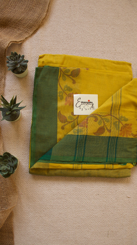 Yellow Mohe Saree