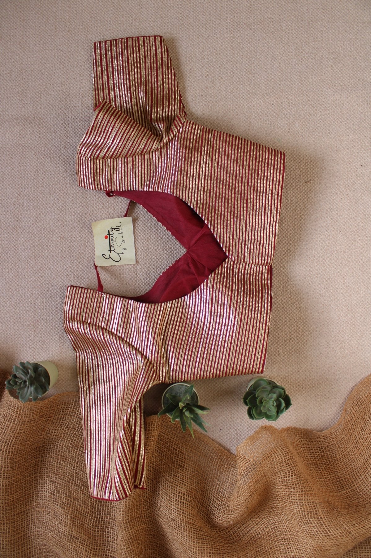 Red Chakori Blouse - Eternity by Sakshi