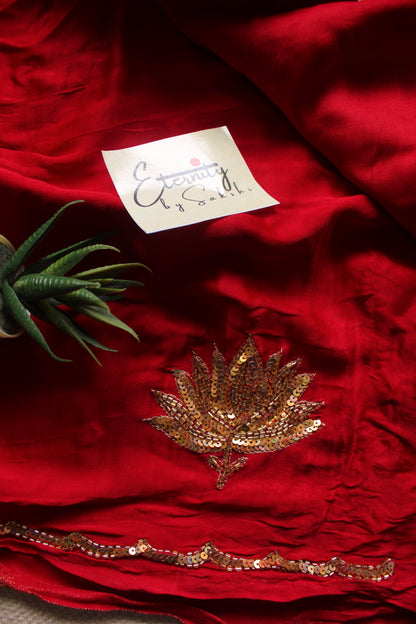 Lotus Modal Handwork Saree