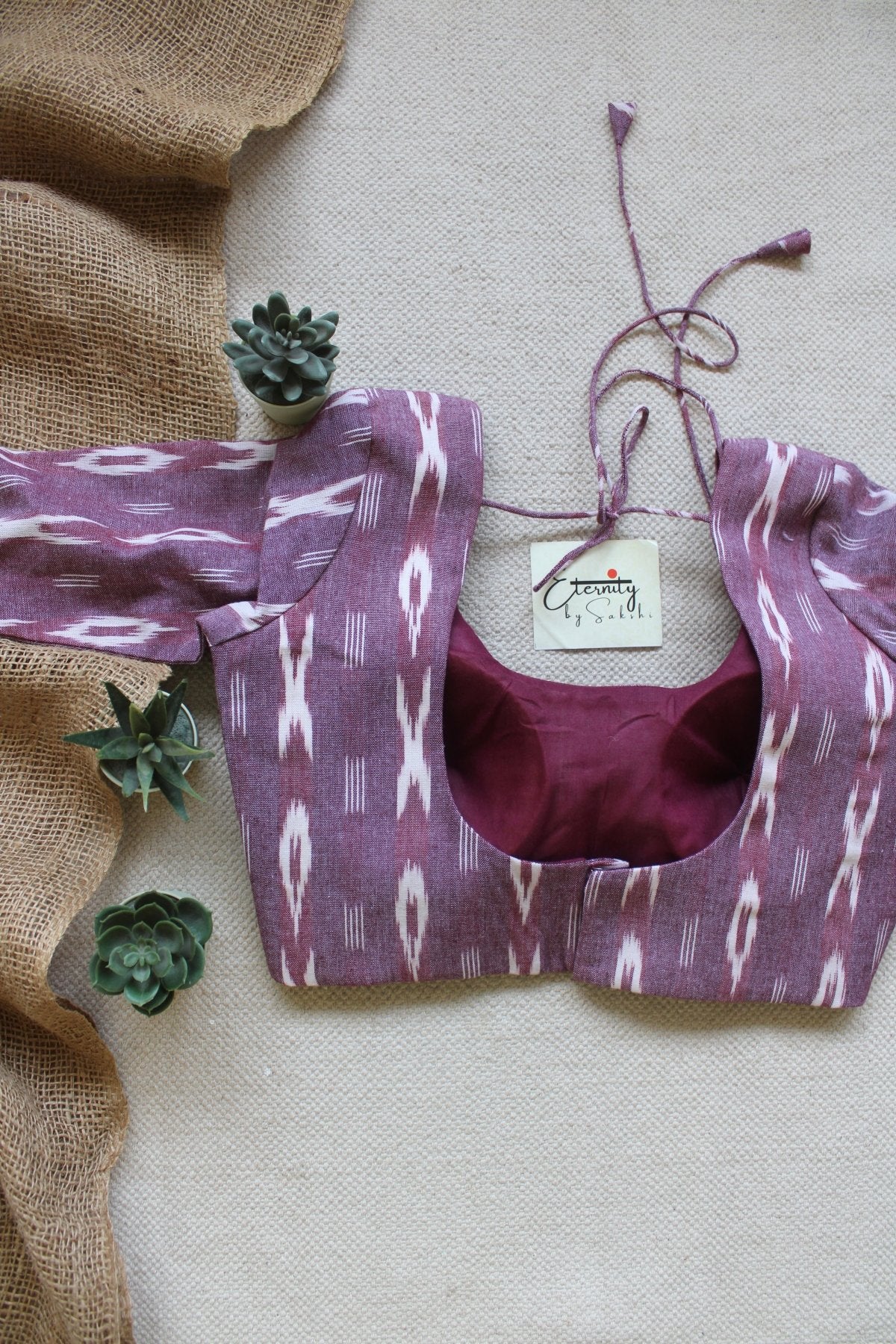 Onion Pink Ikat Blouse - Eternity by Sakshi