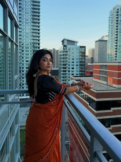 Carrot Roshni Saree - Eternity by Sakshi