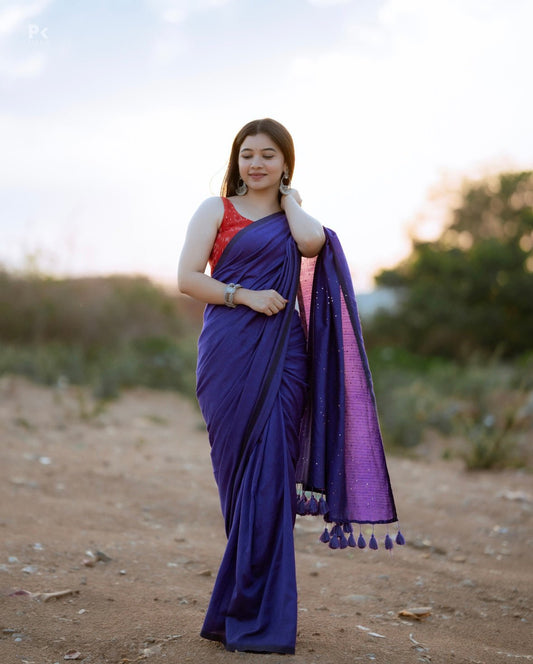 Purple Rozana Saree - Eternity by Sakshi