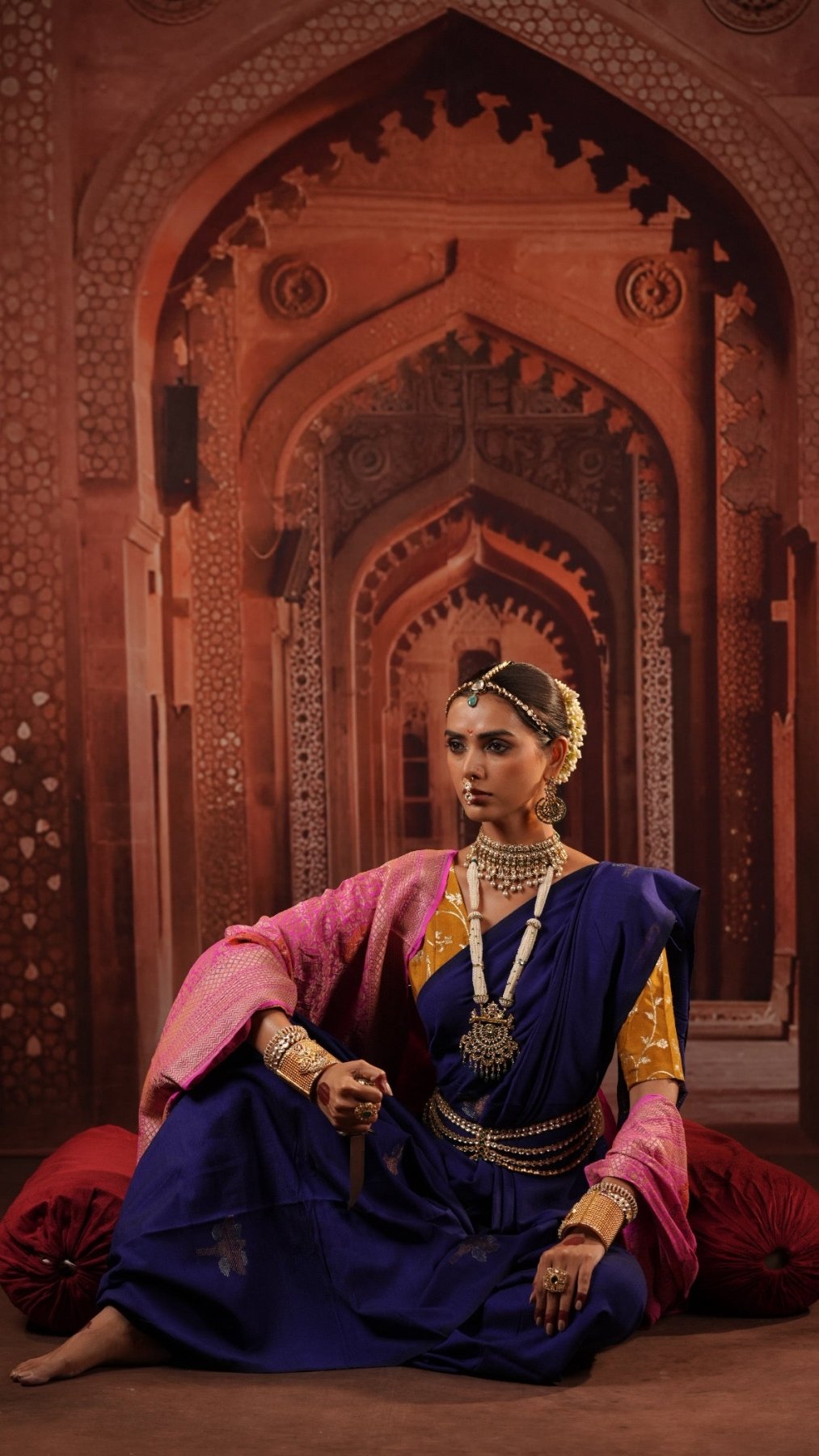 Blue Lotus Saree - Eternity by Sakshi