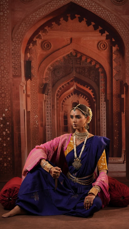 Blue Lotus Saree - Eternity by Sakshi