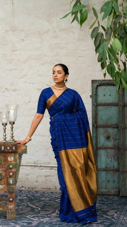 Blue Galaxy Saree - Eternity by Sakshi