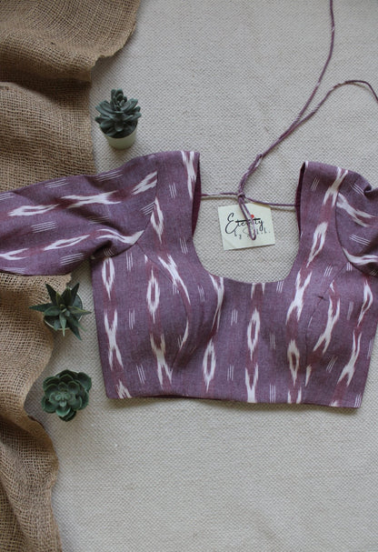 Onion Pink Ikat Blouse - Eternity by Sakshi