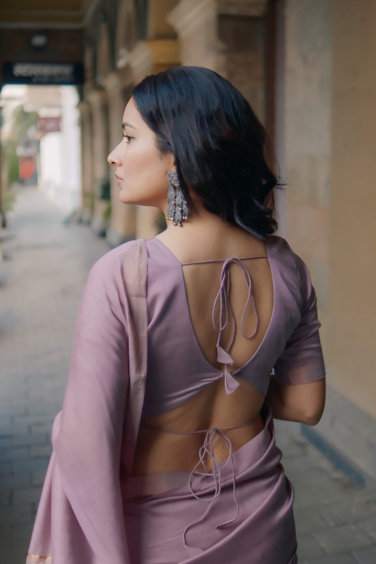 Mauve Raga Resham Saree - Eternity by Sakshi