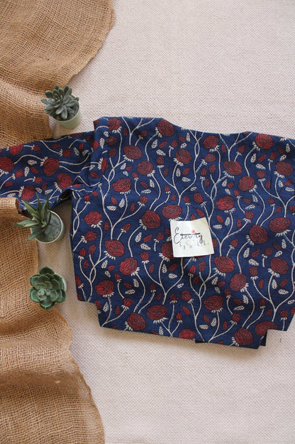 Dark Blue Rosevine Blouse - Eternity by Sakshi