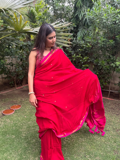 Red Varnika Saree - Eternity by Sakshi