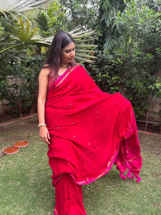Red Varnika Saree - Eternity by Sakshi