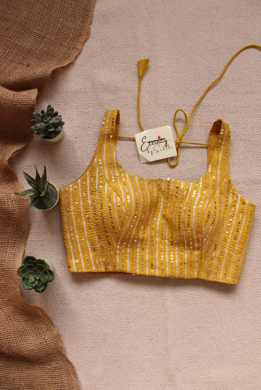 yellow Sitara Noorie Blouse - Eternity by Sakshi