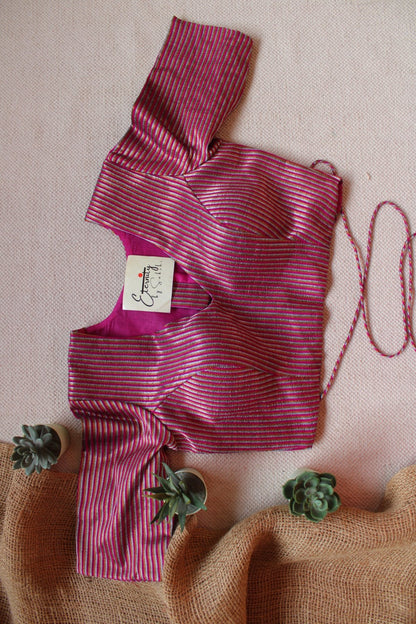 Pink Rimjhim Blouse - Eternity by Sakshi