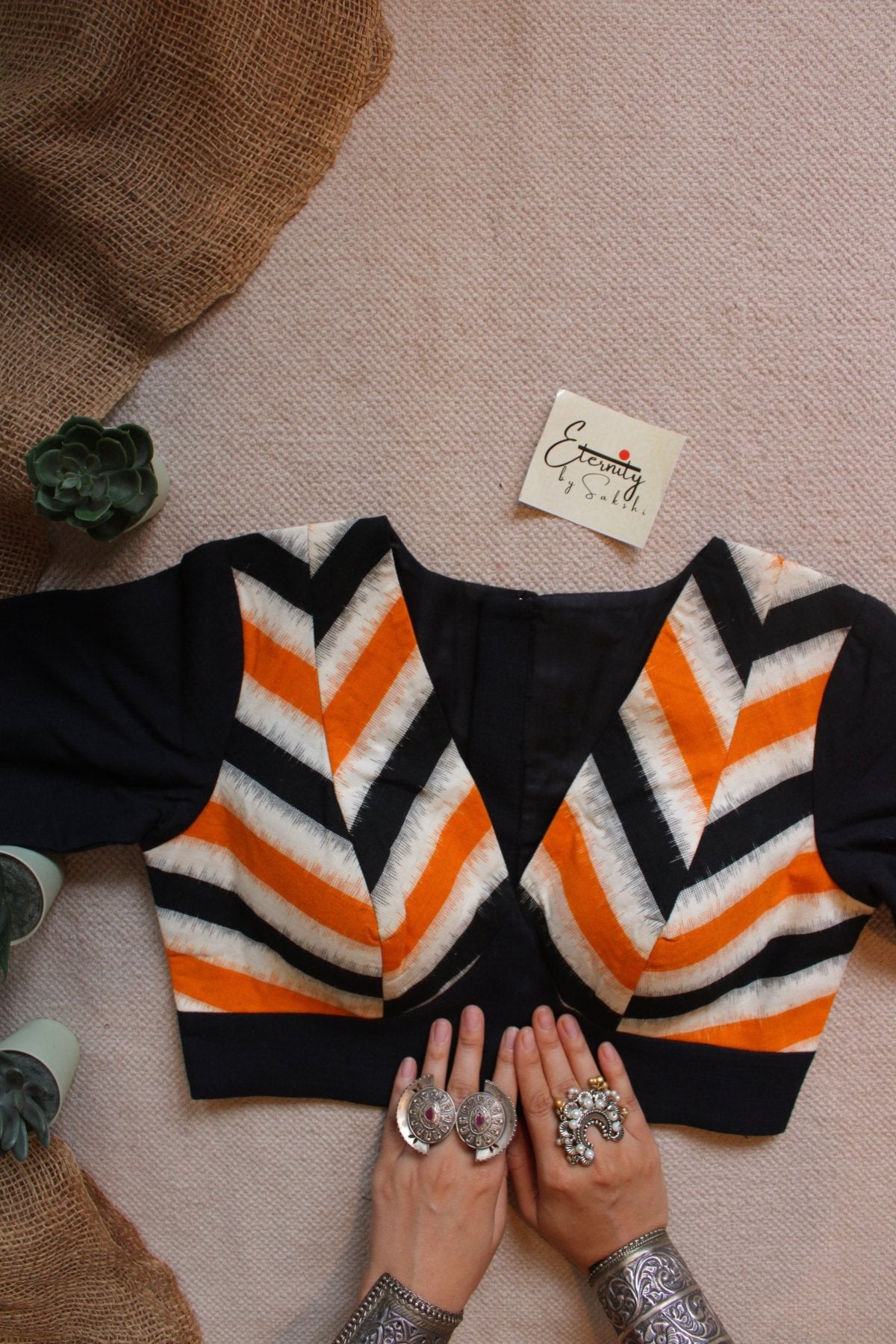 Amber Arrow Patch Office Blouse - Eternity by Sakshi