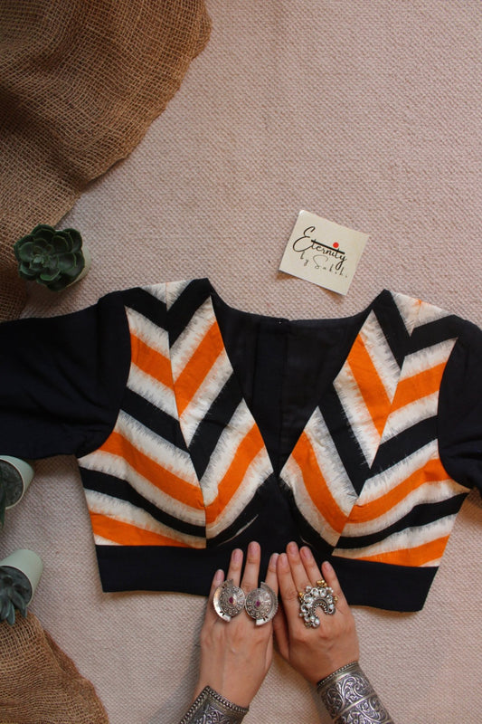 Amber Arrow Patch Office Blouse - Eternity by Sakshi