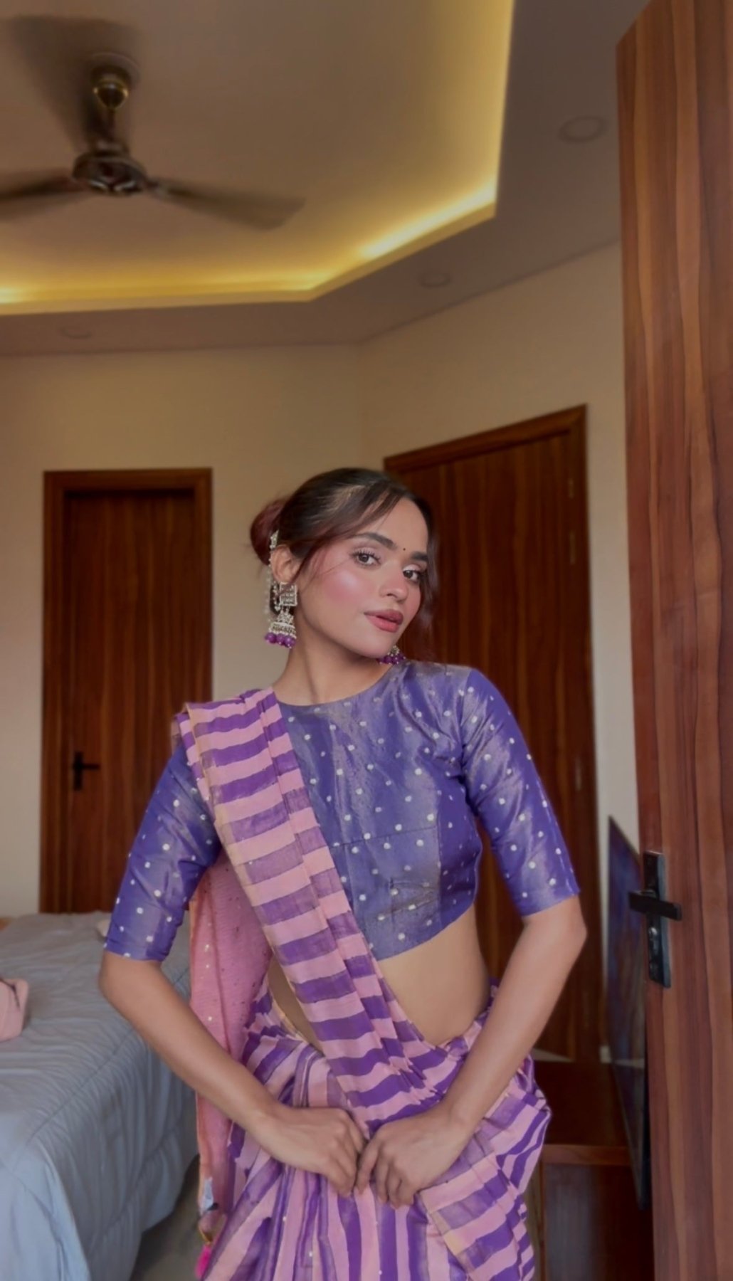 Pink Rekha Saree - Eternity by Sakshi