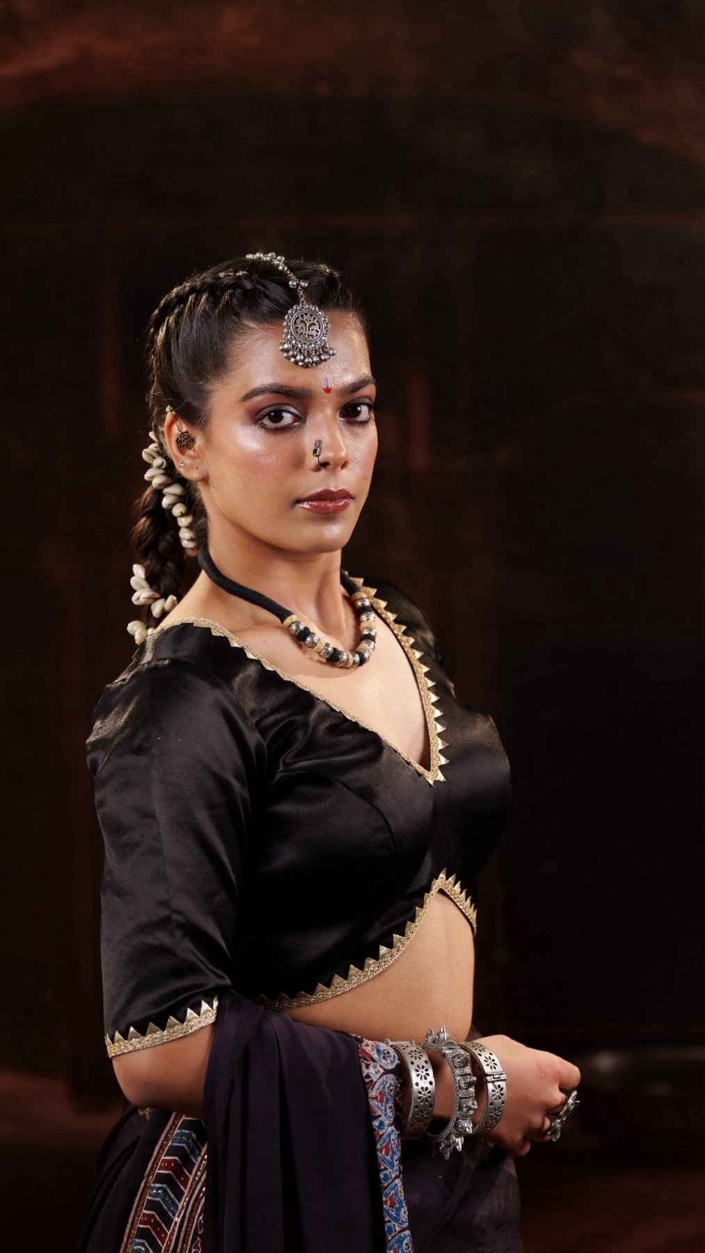 Black Radhika Blouse - Eternity by Sakshi