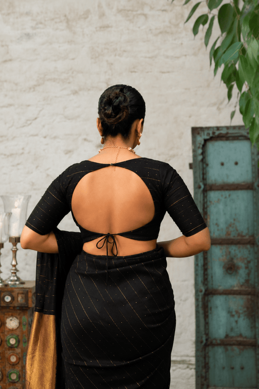 Black Prasang Blouse - Eternity by Sakshi