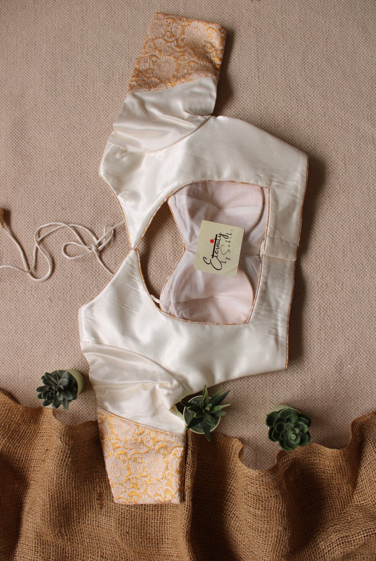 White Glam Blouse - Eternity by Sakshi