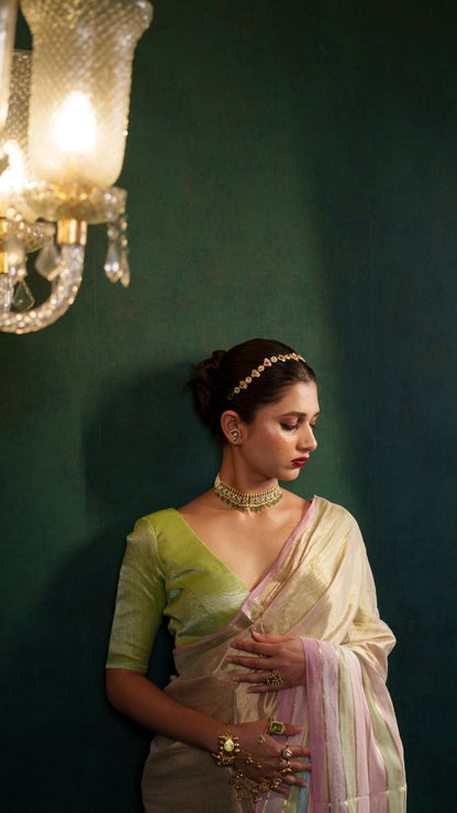 Pastel Whisper Tissue Saree- Onam - Eternity by Sakshi