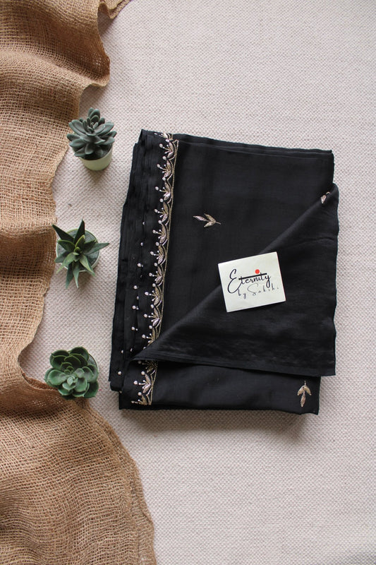 Black Nazrana Saree - Eternity by Sakshi