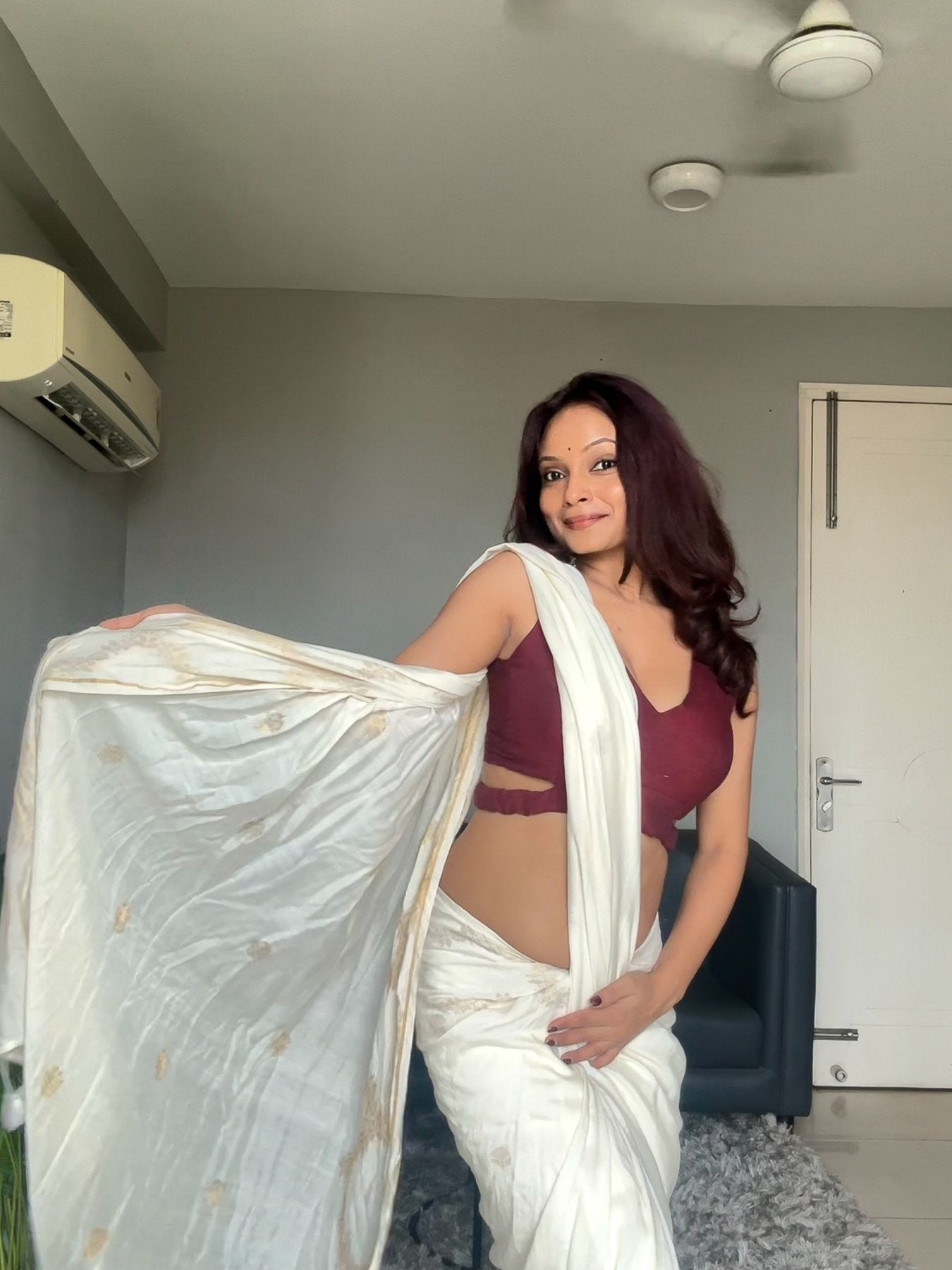 White Parv Saree - Eternity by Sakshi