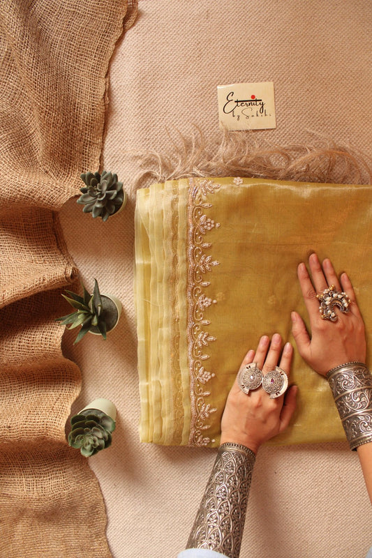 Yellow Handwork Raaz Saree - Eternity by Sakshi
