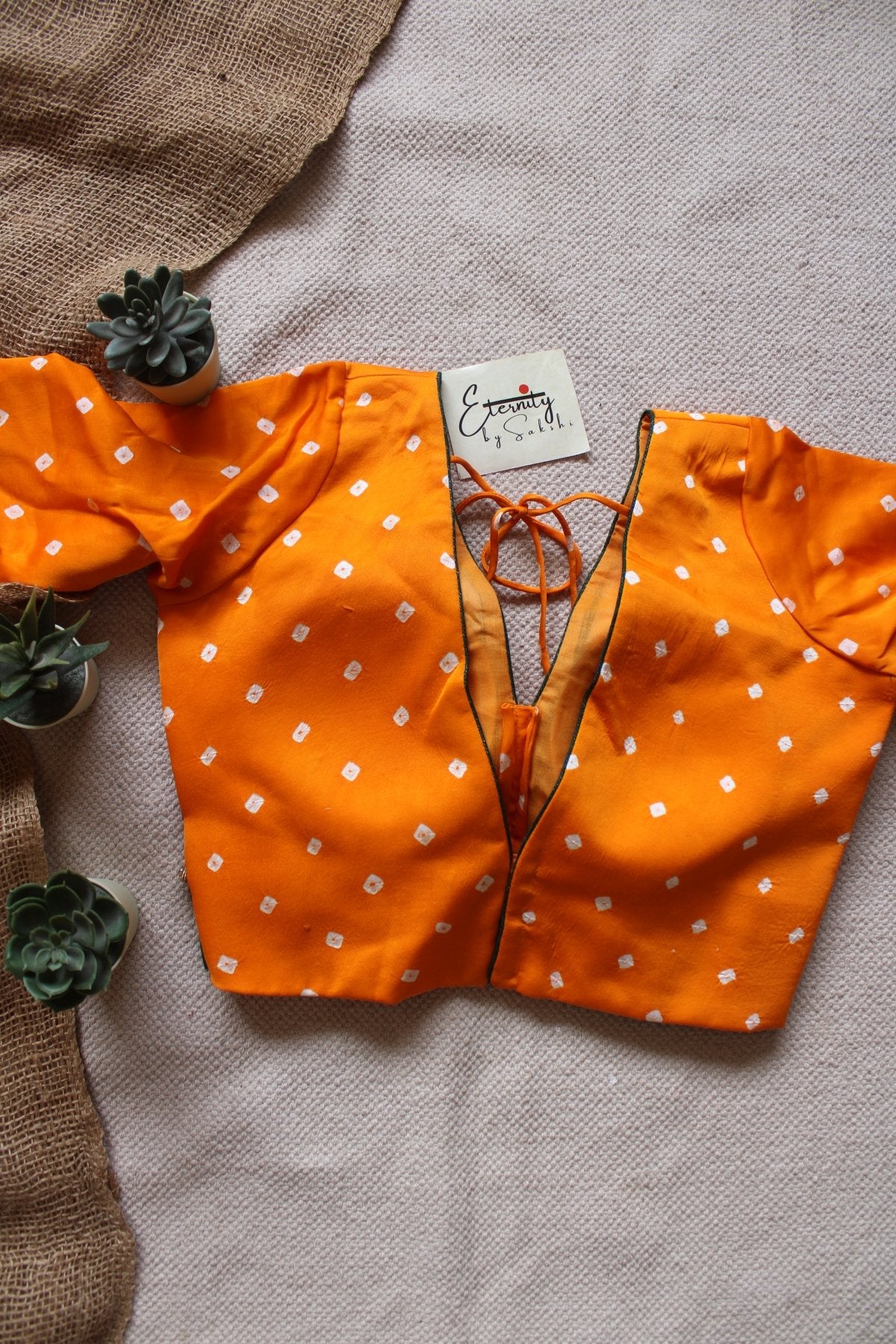 Yellow Bandhani Blouse - Eternity by Sakshi