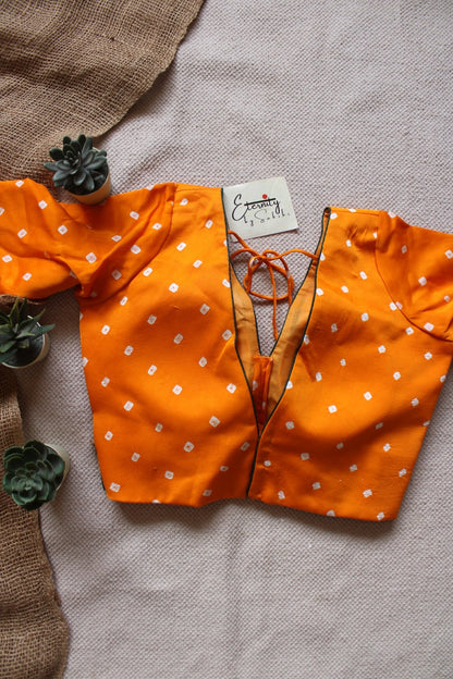 Yellow Bandhani Blouse - Eternity by Sakshi