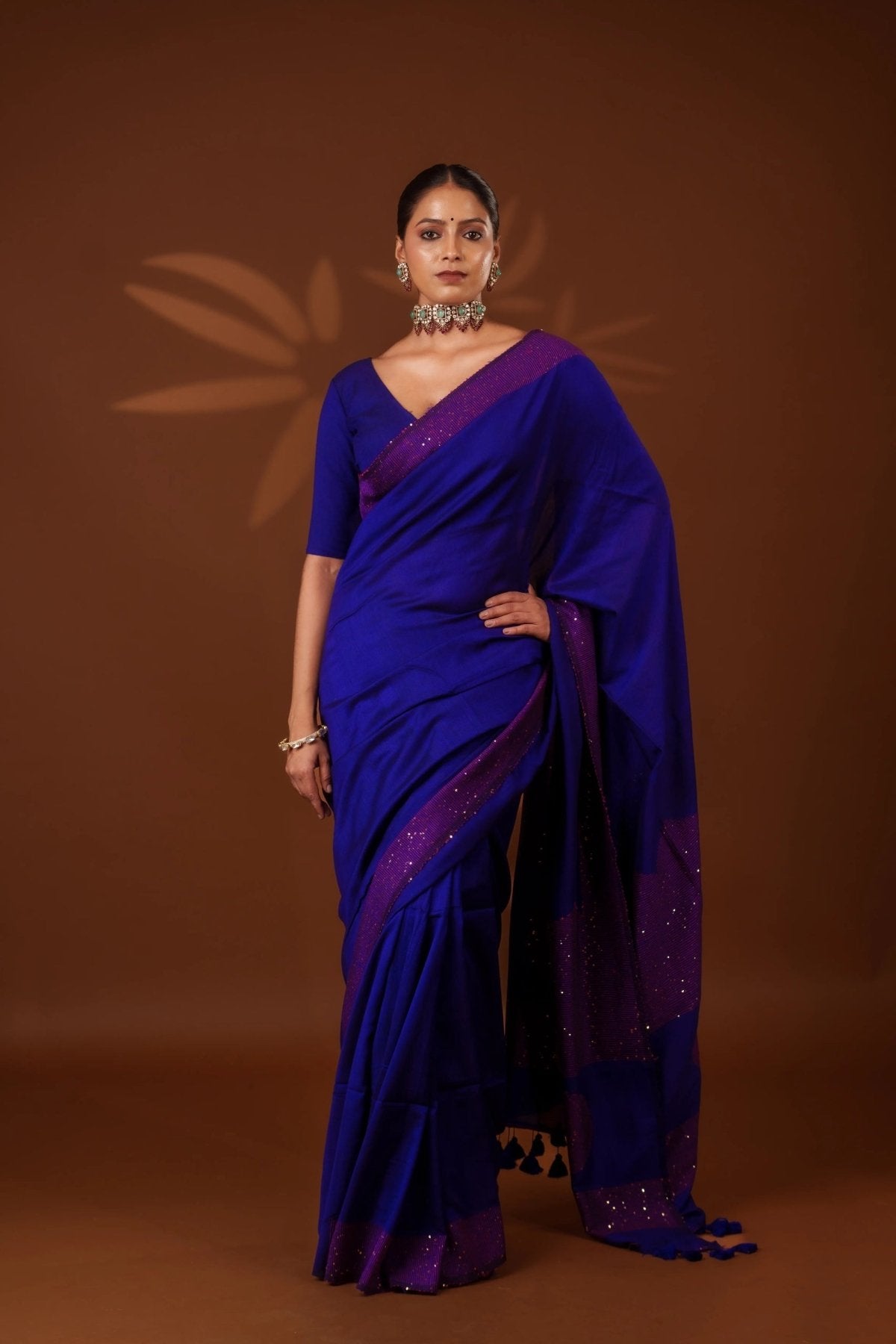 Blue Shakti saree - Eternity by Sakshi
