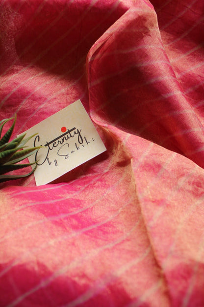 Pink Tissue Leheriya Saree - Eternity by Sakshi